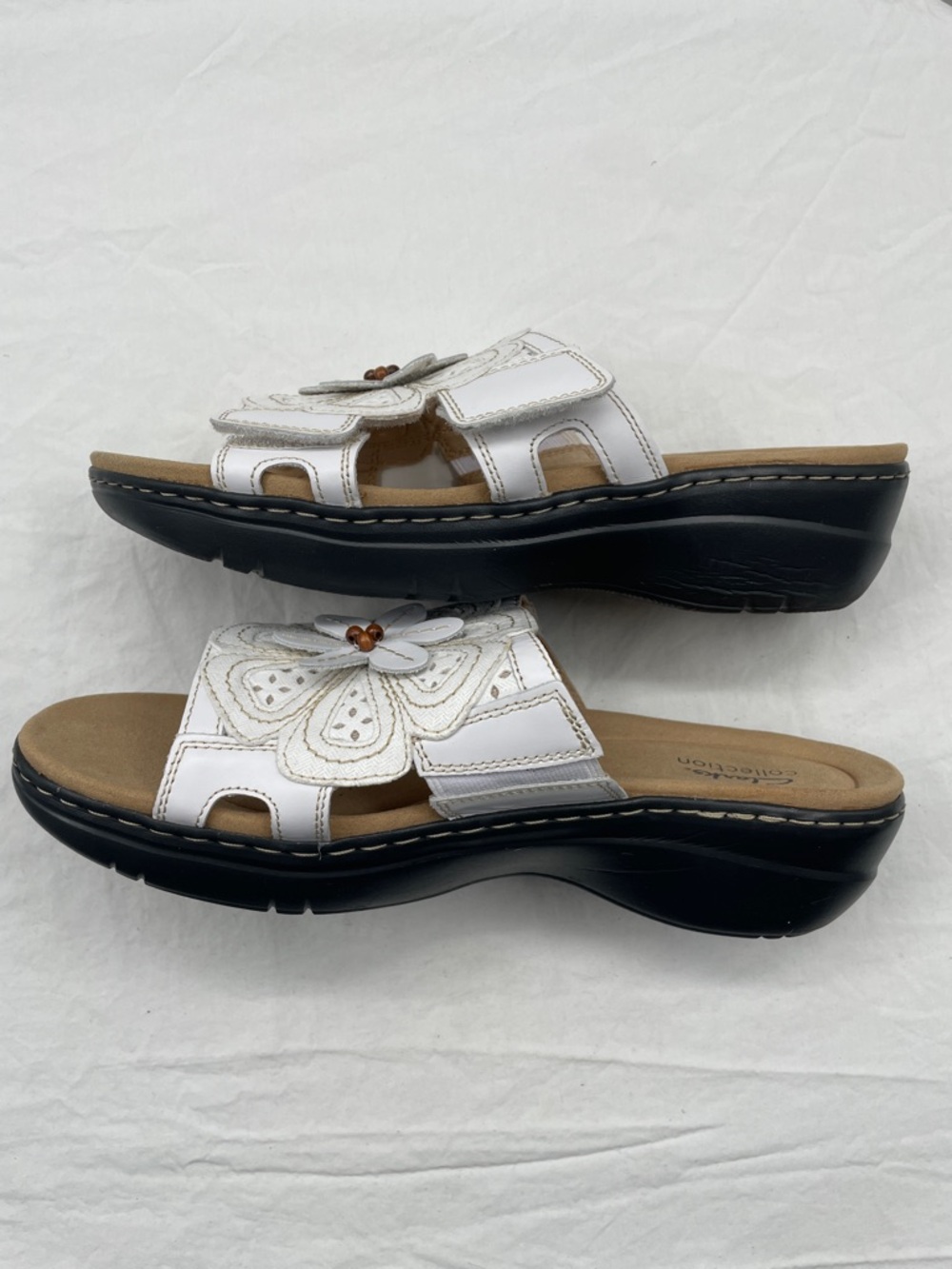 NEW! Clarks Merliah Belle Leather Wedge Sandals. 10M. - Picture 14 of 16